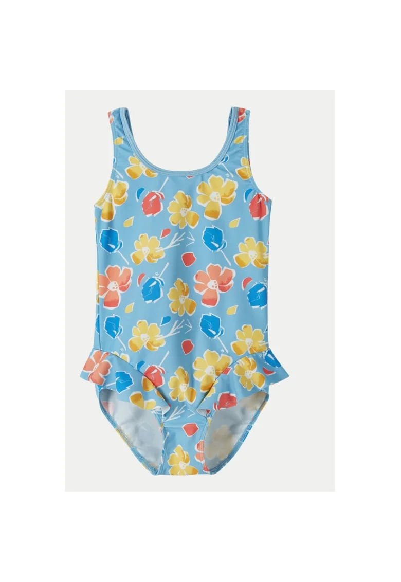 Costum de baie fete,  303884055, Poliester, Albastru, Albastru