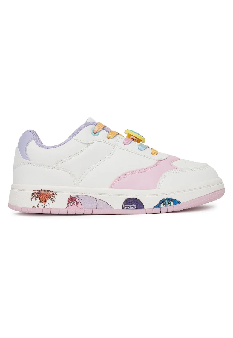 Pantofi sport  2, piele ecologica, alb, pentru fete,