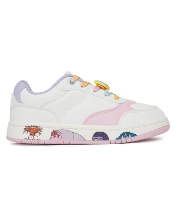 Pantofi sport  2, piele ecologica, alb, pentru fete,