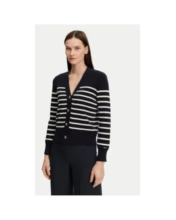 Cardigan dama,  305367280, Bumbac organic, Albastru, Albastru