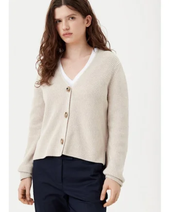 Cardigan dama,  304830297, Bumbac, Bej, Bej