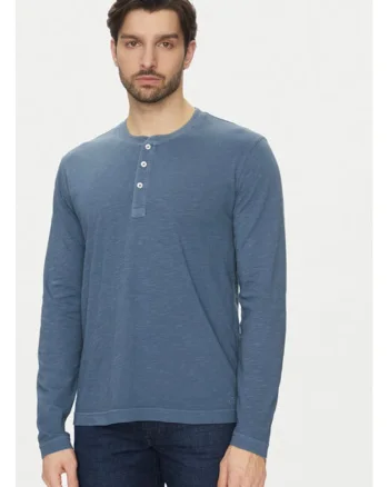 Bluza barbati,  304865589, Bumbac organic, Albastru, Albastru