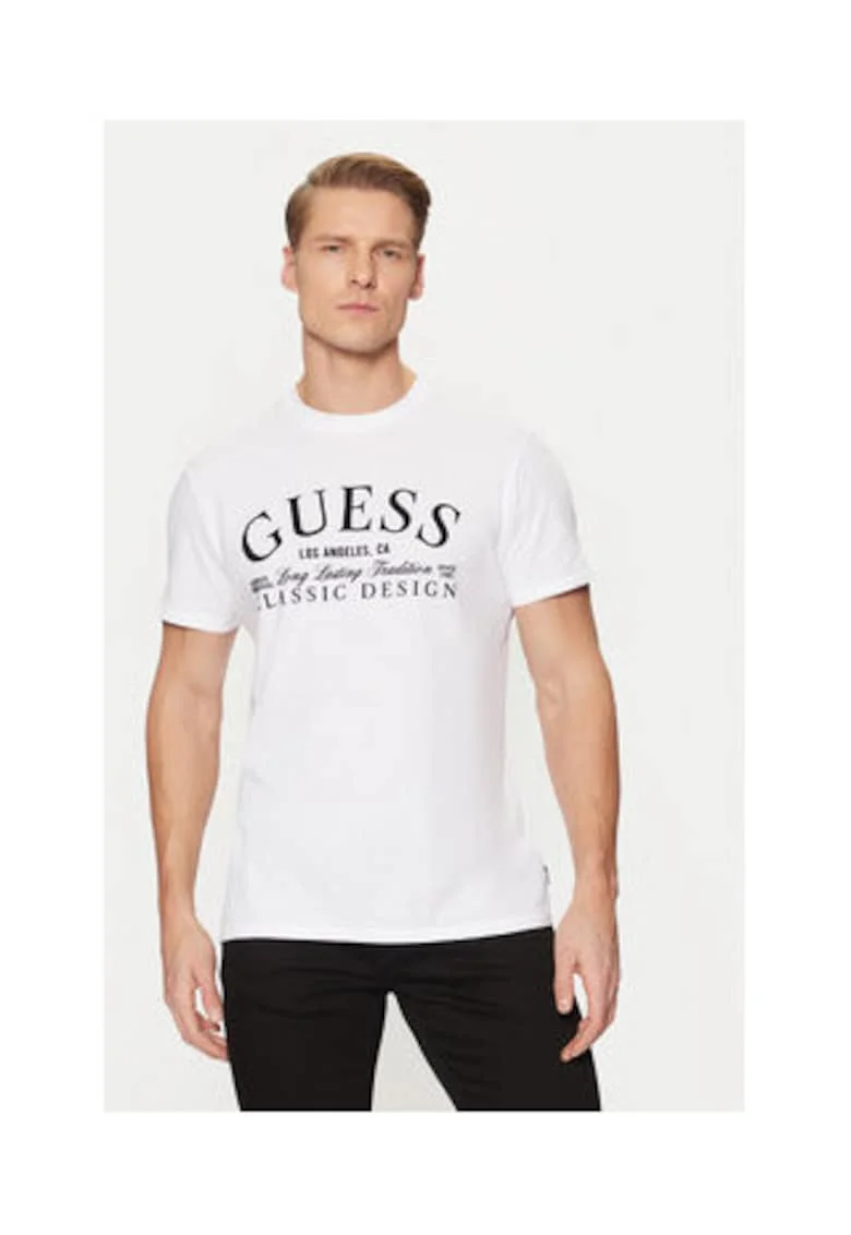 Tricou din bumbac cu imprimeu text pe piept