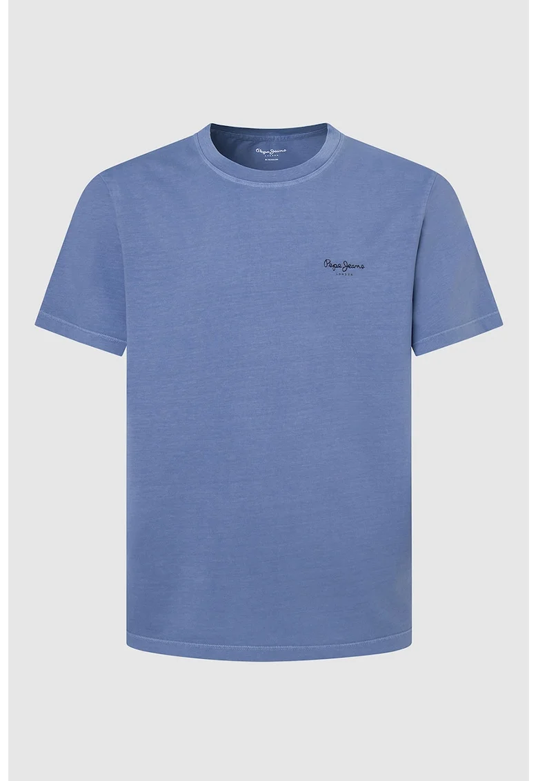 Tricou din bumbac cu logo discret Jacko, Albastru pastel