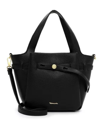 Geanta tote de piele ecologica cu bareta detasabila, Negru