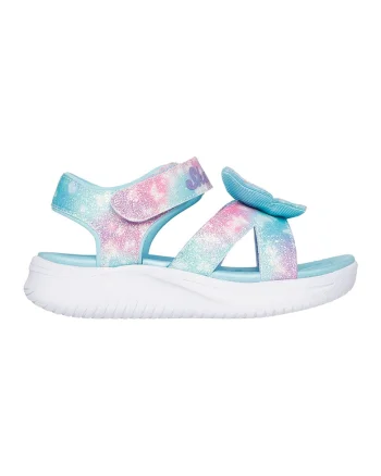 Sneakers, Sandale cu velcro Lights-Jumpsters, Albastru pastel/Roz pastel