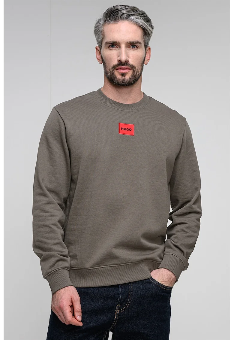 Bluza de trening din bumbac cu decolteu la baza gatului Diragol
