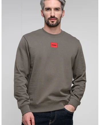 Bluza de trening din bumbac cu decolteu la baza gatului Diragol
