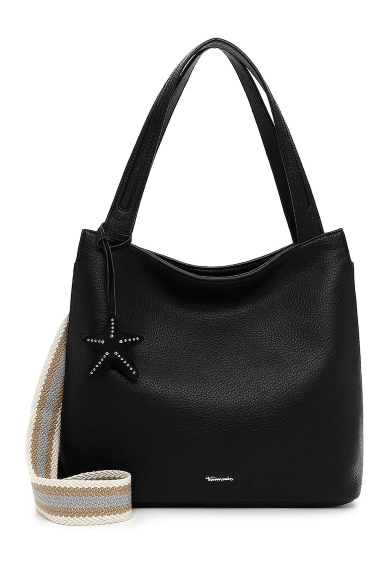 Geanta tote cu doua compartimente, Negru