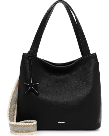 Geanta tote cu doua compartimente, Negru