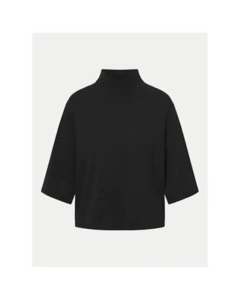 Bluza dama,  305182838, Bumbac/Modal/Nylon, Negru, Negru