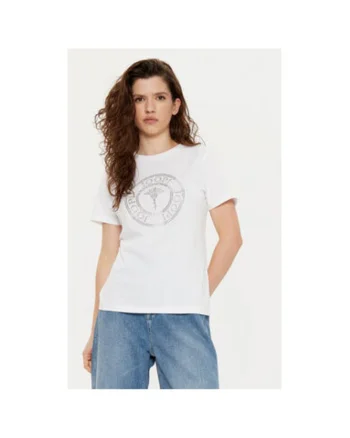Tricou dama,  305182722, Bumbac, Alb, Alb