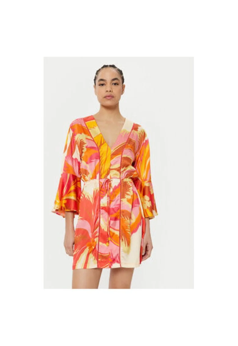 Rochie dama,  305166265, Viscoza, Portocaliu, Portocaliu