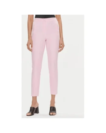 Pantaloni dama,  304107009, Poliester, Roz, Roz