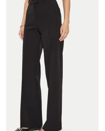 Pantaloni dama,  304610882, Poliester, Negru, Negru