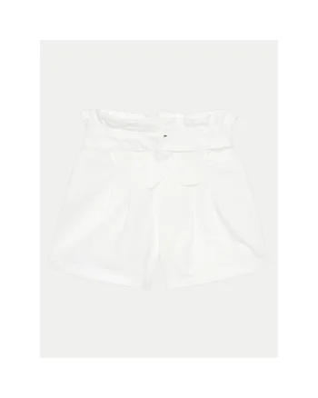 Pantaloni scurti fete,  303817619, In/Bumbac, Alb, Alb