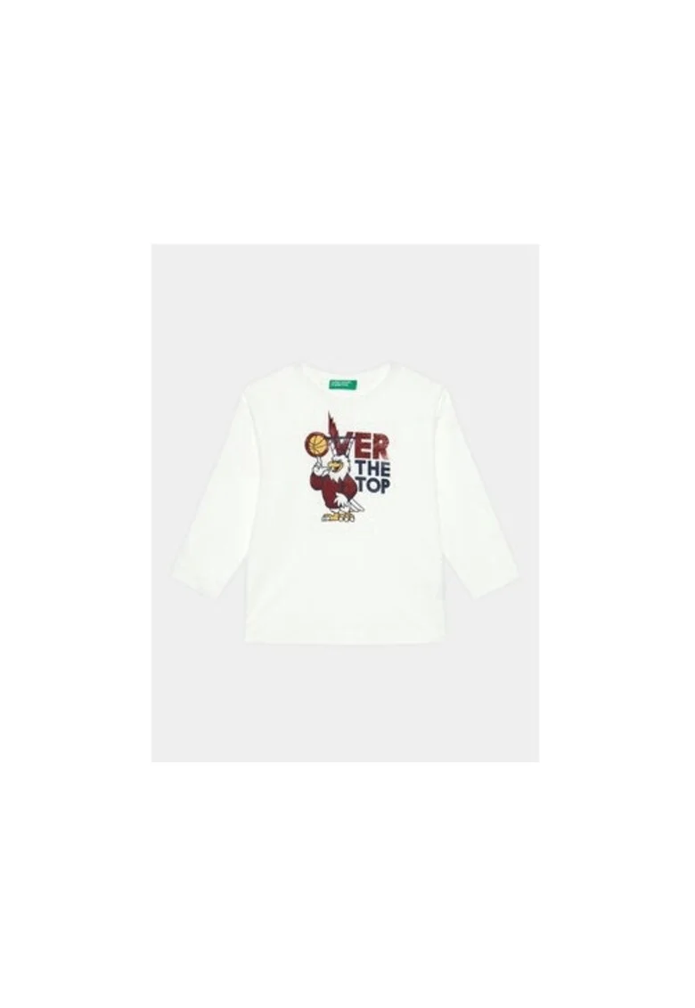 Bluza baieti,  303219123, Bumbac, Alb, Alb