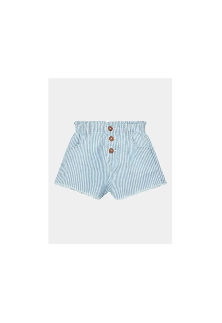 Pantaloni scurti fete,  302098903, Bumbac, Albastru, Albastru