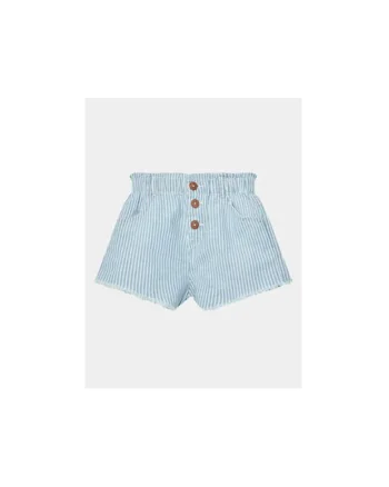 Pantaloni scurti fete,  302098903, Bumbac, Albastru, Albastru