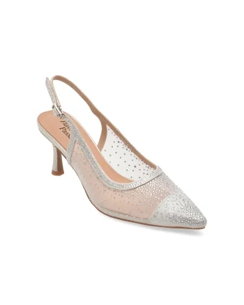 Pantofi eleganti FLAVIA PASSINI argintii, ATH222, din material textil