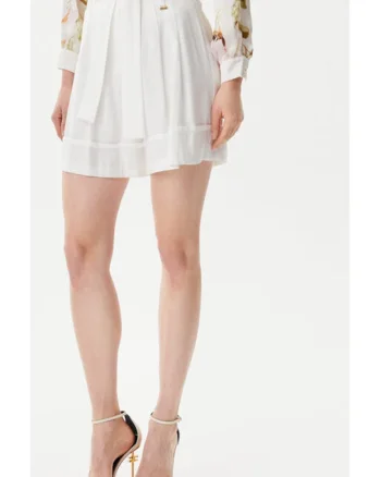 Pantaloni scurti dama,  305291066, Viscoza, Alb, Alb