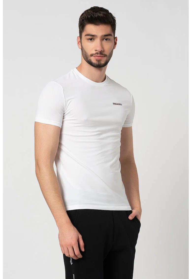 Tricou de casa cu logo, Alb