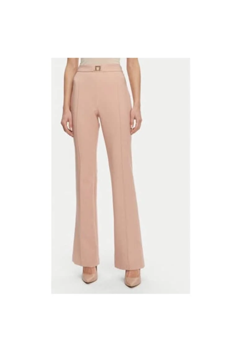 Pantaloni dama,  305291035, Poliester, Roz, Roz