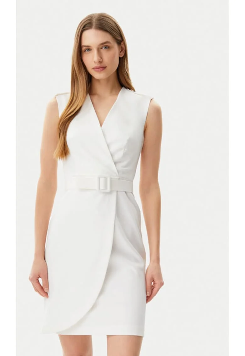 Rochie dama,  305291226, Poliester, Bej, Bej