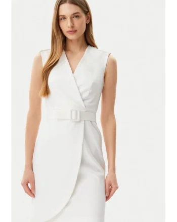 Rochie dama,  305291226, Poliester, Bej, Bej