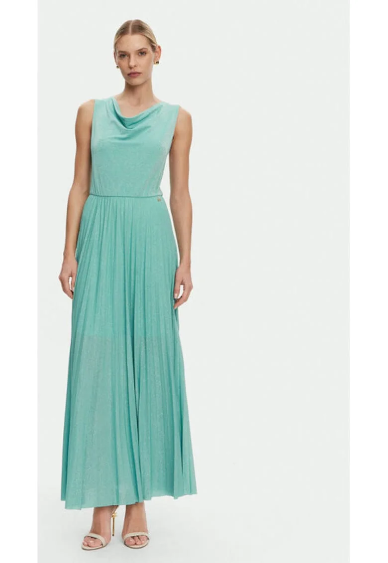 Rochie dama,  305291387, Viscoza/Lurex, Verde, Verde