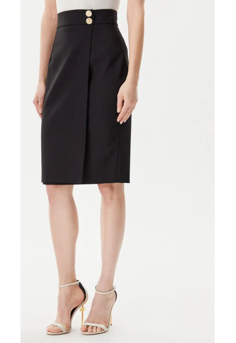 Fusta dama,  305291684, Poliester, Negru, Negru