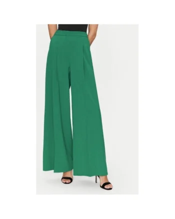 Pantaloni dama,  305172587, Poliester, Verde, Verde