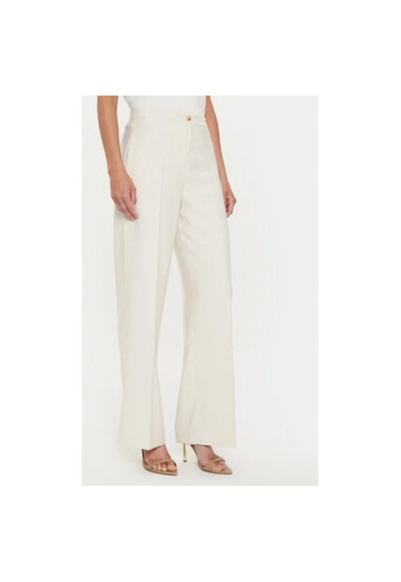 Pantaloni dama,  304573873, Viscoza, Bej, Bej
