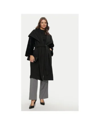 Palton dama,  304202292, Poliester, Negru, Negru