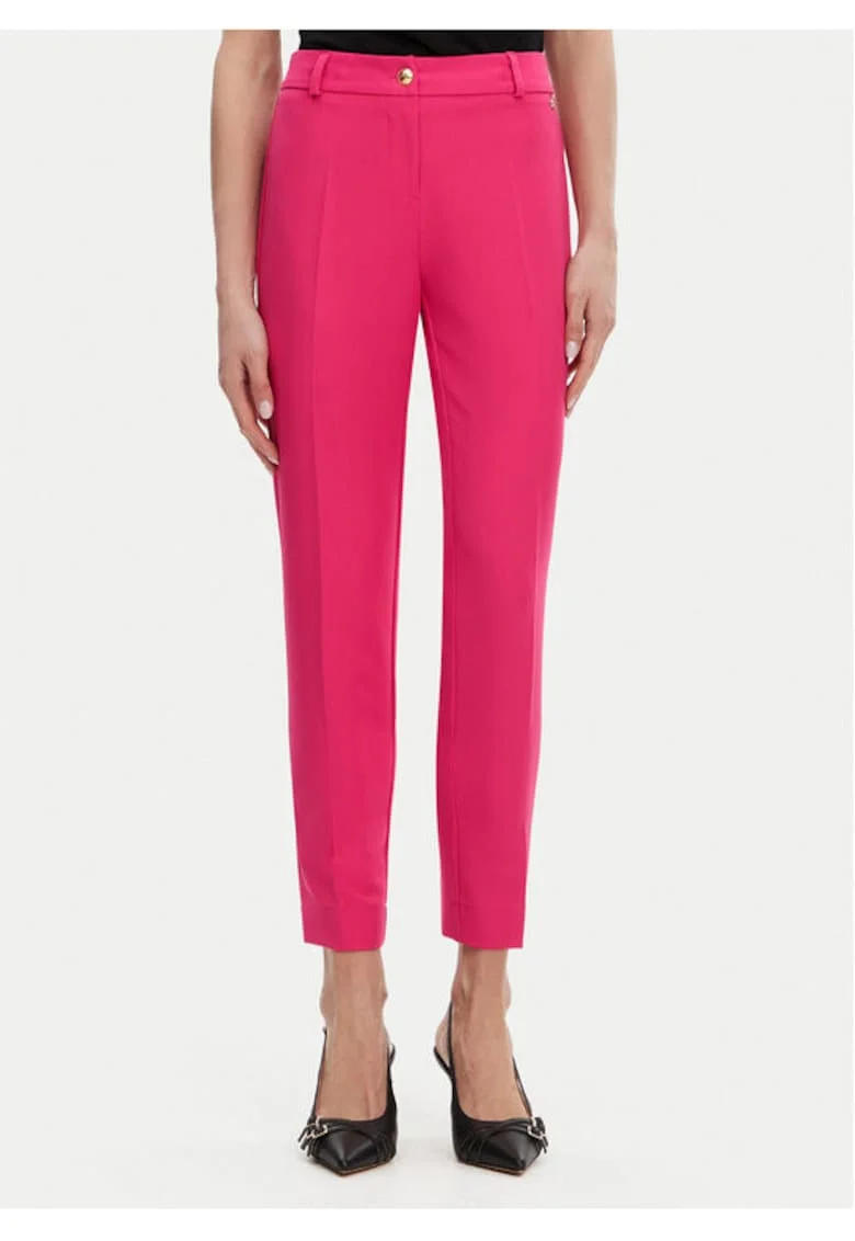 Pantaloni dama,  305406569, Poliester, Roz, Roz