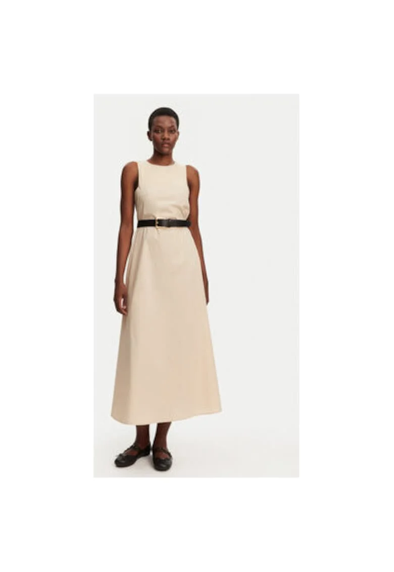 Rochie dama,  305389220, Bumbac, Bej, Bej