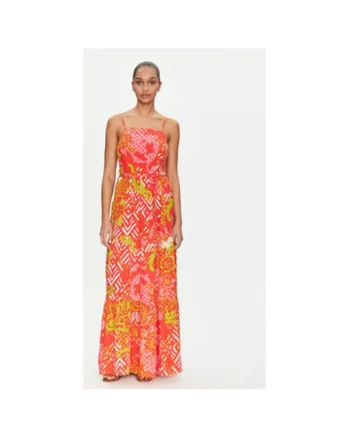 Rochie dama,  305244840, Viscoza, Portocaliu, Portocaliu