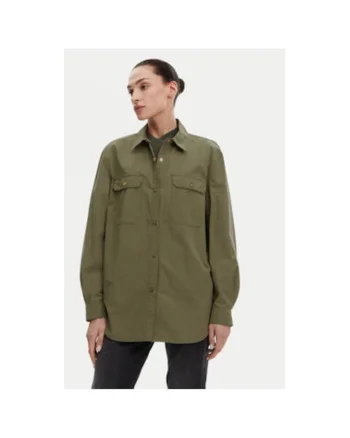 Camasa dama,  305244642, Bumbac, Verde, Verde