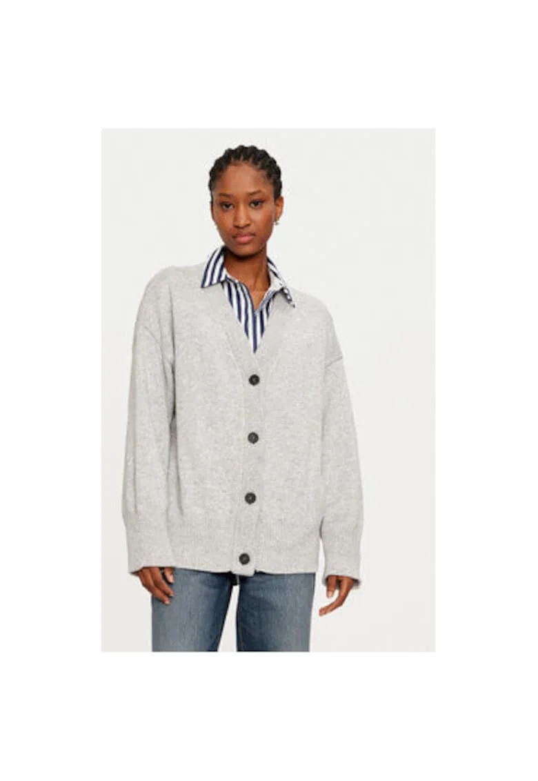 Cardigan dama,  304948947, Viscoza/Poliamida/Lana, One Size INTL, Gri
