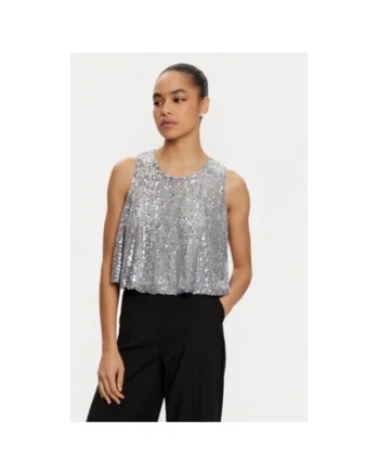 Bluza dama,  305038517, Poliester, Argintiu, Argintiu