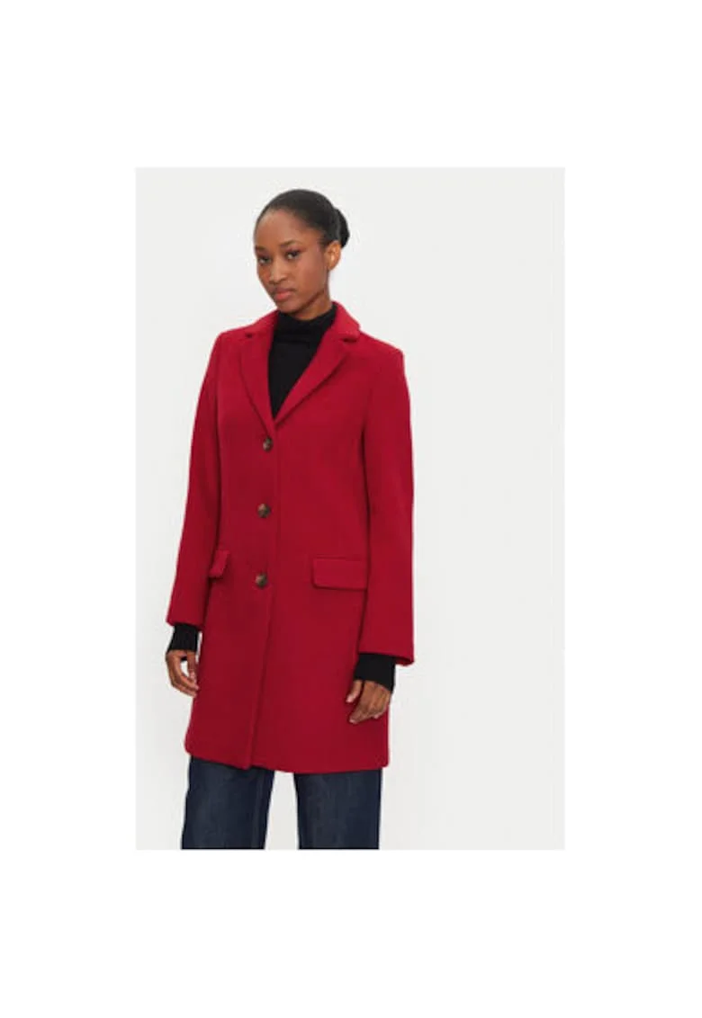 Palton dama,  304302602, Lana/Poliester, Negru, Negru