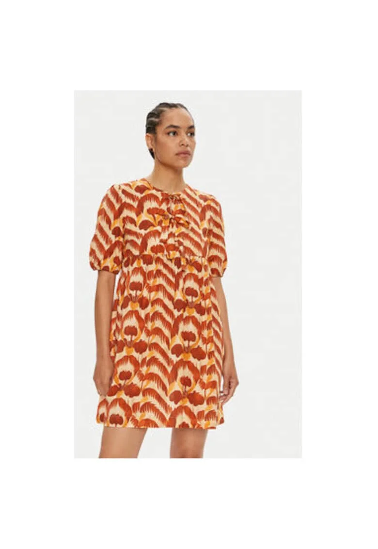 Rochie dama,  304554513, Bumbac, Portocaliu, Portocaliu