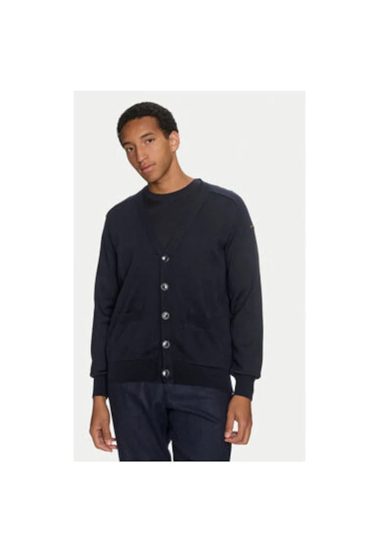 Cardigan barbati,  304174315, Lana, Albastru, Albastru