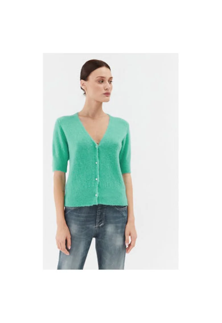 Cardigan dama,  8055172396859, Acril/Poliamida/Lana Alpaca, One Size INTL, Verde