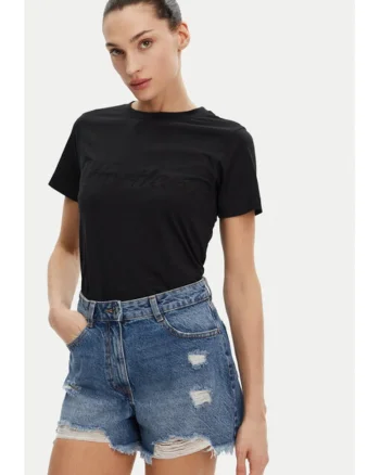 Tricou dama,  304772665, Bumbac, Negru, Negru