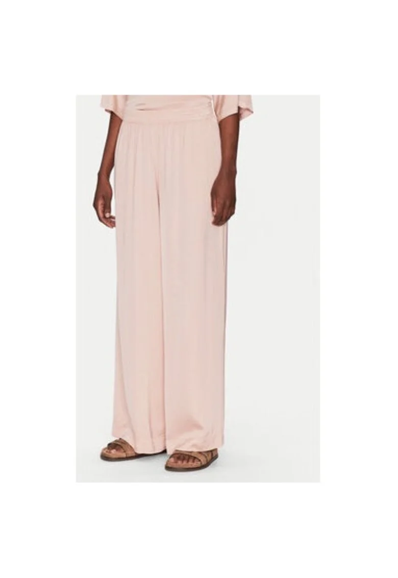 Pantaloni dama,  305389275, Viscoza, Roz, Roz