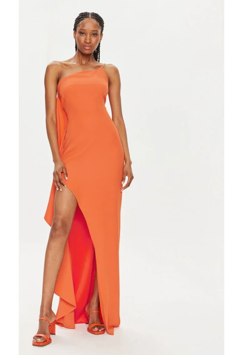 Rochie dama,  303690540, Poliester, Portocaliu, Portocaliu