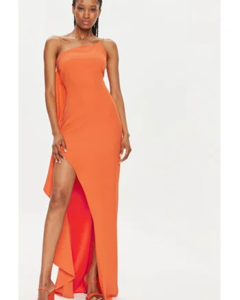 Rochie dama,  303690540, Poliester, Portocaliu, Portocaliu