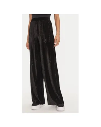 Pantaloni dama,  304449772, Poliester, Negru, Negru