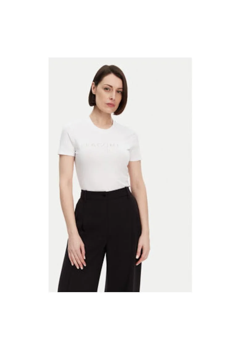 Tricou dama,  305170927, Modal/Bumbac/Elastan, Alb, Alb